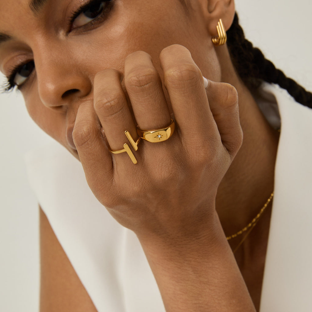 Anel Santorini Banhado em Ouro 18k